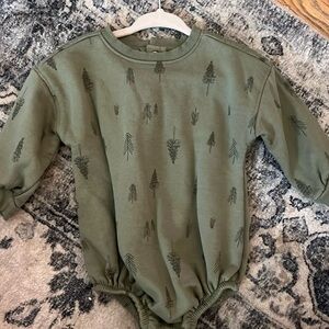 Never Worn! Baby Boy Olive Forest Green Sweatshirt • 3-6M